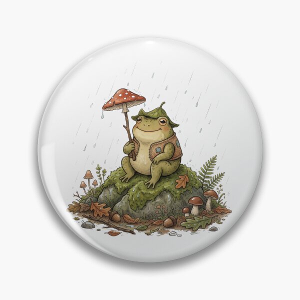 Item preview, Goblincore Frog Mushroom Umbrella Rain Cozy T-Shirt designed and sold by Egyptian king ⭐⭐⭐⭐⭐.