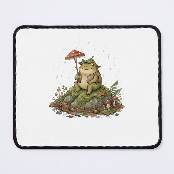 Item preview, Goblincore Frog Mushroom Umbrella Rain Cozy T-Shirt designed and sold by Egyptian king ⭐⭐⭐⭐⭐.