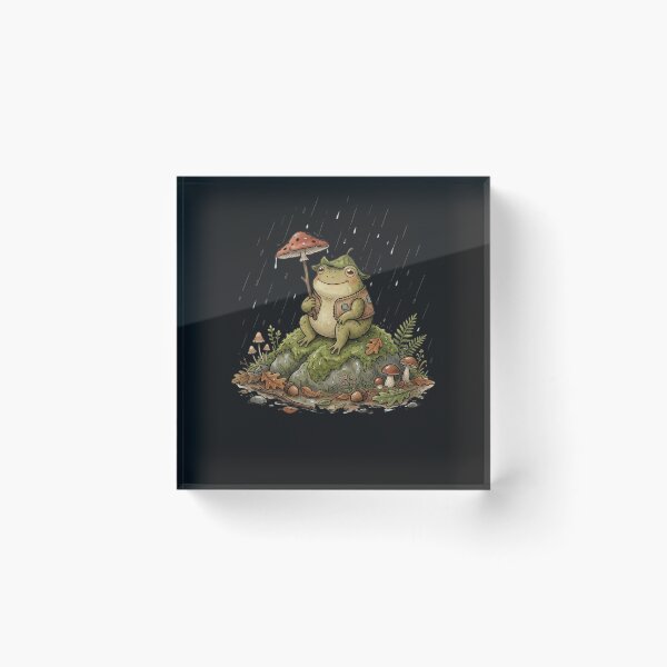 Item preview, Goblincore Frog Mushroom Umbrella Rain Cozy T-Shirt designed and sold by Egyptian king ⭐⭐⭐⭐⭐.