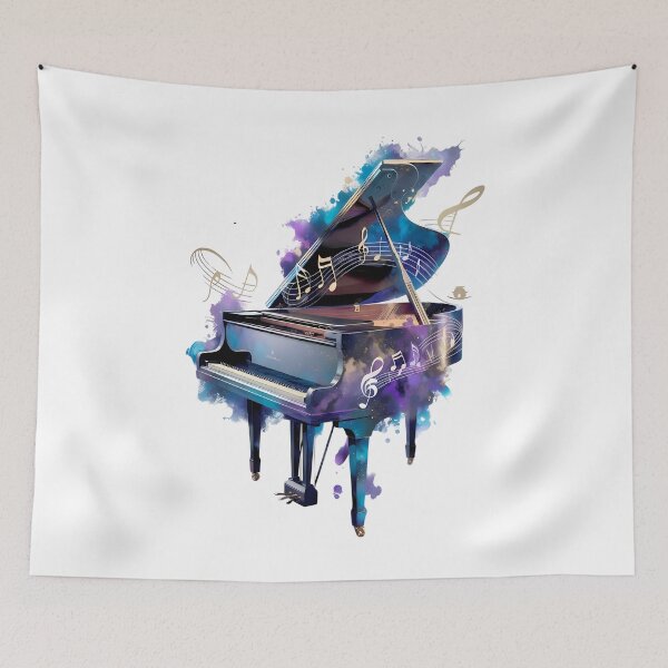 Item preview, Cosmic Symphony Grand Piano - World Music Day Art Tribute designed and sold by Art-Arcade6.