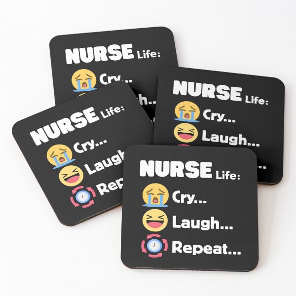 Item preview, Nursing Humor Cry Laugh Repeat Nurse Appreciation Day designed and sold by Im-Ara.