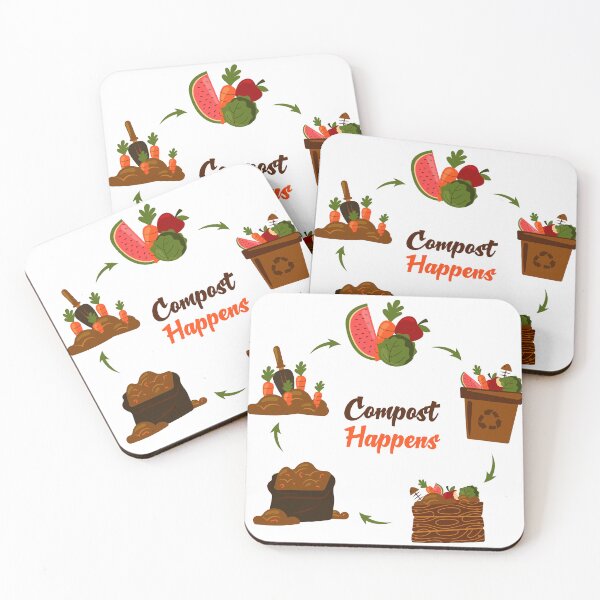 Item preview, Compost Happens Funny Garden Compost Cycle Art designed and sold by SP Motif.