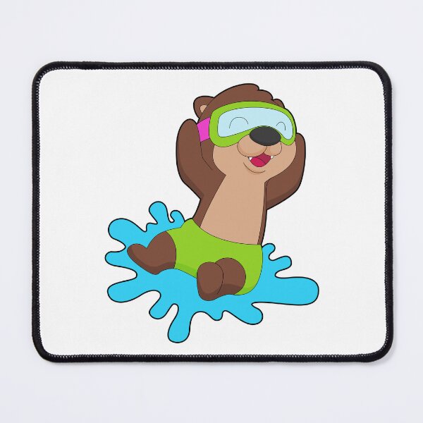 Item preview, Otter Swimming Swimming goggles Summer designed and sold by Snabdesign84.