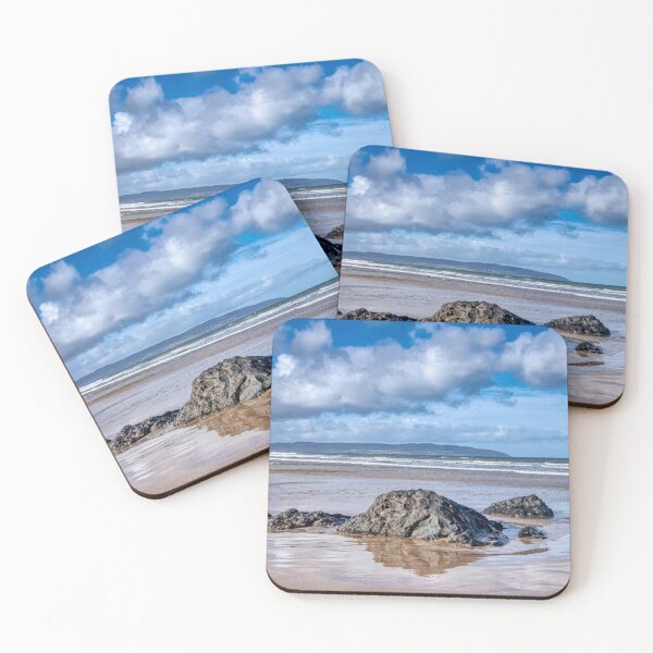 Item preview, Downhill Beach Northern Ireland Coastal Landscape – Dramatic Sky Ocean Reflection Wall Art Photography designed and sold by photoart1854.