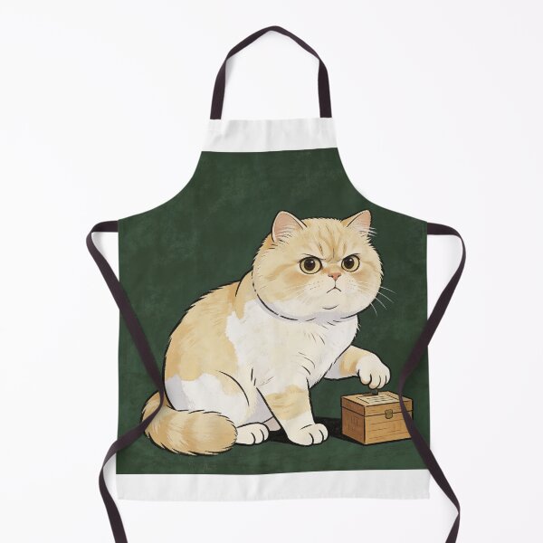 Item preview, Worried Persian Cat Portrait - Folk Art designed and sold by PictorialWhimsy.