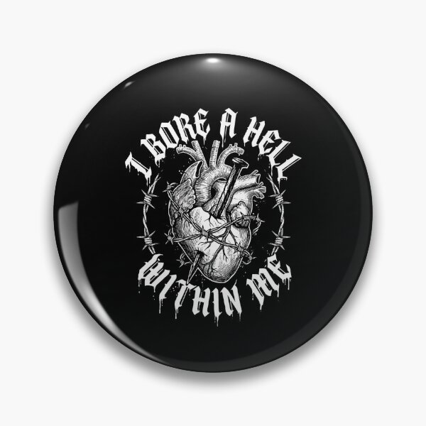 Item preview, I Bore A Hell Within Me Frankenstein Quote Gothic Heart designed and sold by Fenay Designs.