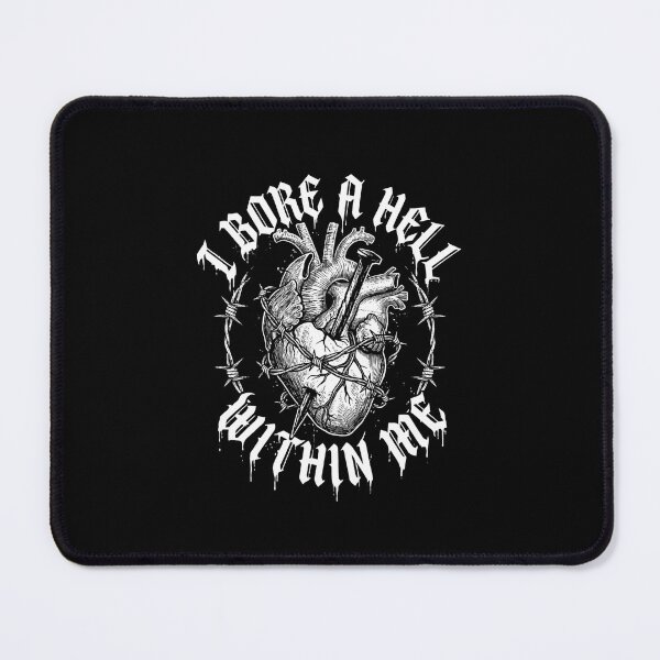 Item preview, I Bore A Hell Within Me Frankenstein Quote Gothic Heart designed and sold by Fenay Designs.