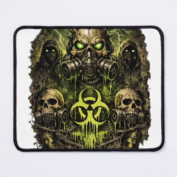 Item preview, Toxic Biohazard Skull Gas Mask – Underground Rave Grunge Aesthetic designed and sold by brokenalchemy.
