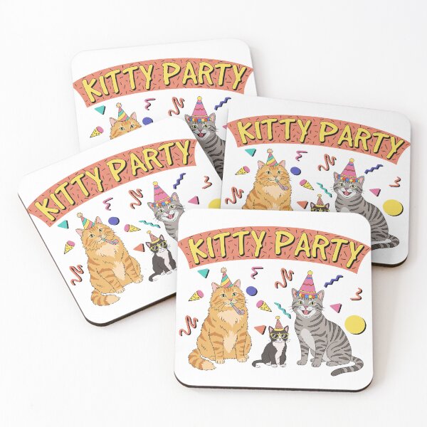 Item preview, Kitty Party 1990s Cat And Kittens designed and sold by Milasneeze.