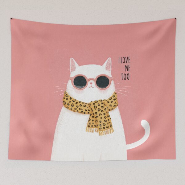 Item preview, Sassy Self Love Kitty with Pink Pop Mood and Fashion Charm designed and sold by UtArt.