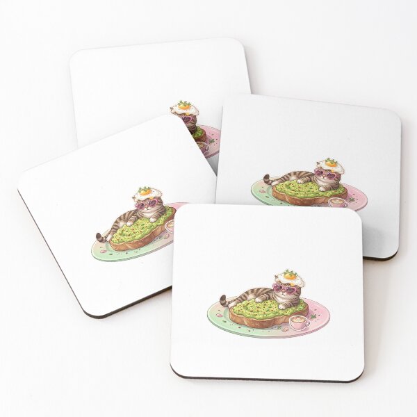 Item preview, Sassy Cat Avocado Toast Sticker - Avocado Addict Brunch Meme Art designed and sold by Vibe Glue.