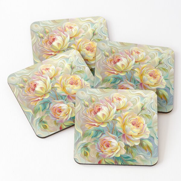 Item preview, Pastel Rose Bouquet – Dreamy Floral Art with Rich Textured Background designed and sold by MargaretWiktor.