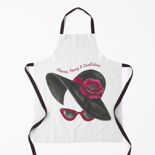 Item preview, Classy, Sassy & Confident Silhouette with Black Hat Red Sunglasses Big Red Flower designed and sold by DesignsbyHope1.