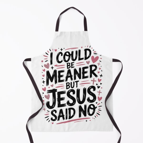 Item preview, I Could Be Meaner But Jesus Said No – Pink Heart Border Christian T-Shirt V2 designed and sold by DarylWelsh2024.