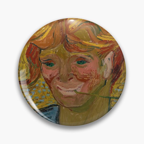 Item preview, Jeune Homme Au Bleuet by Vincent van Gogh: Bold Post Impressionist Portrait designed and sold by artofuniverse.