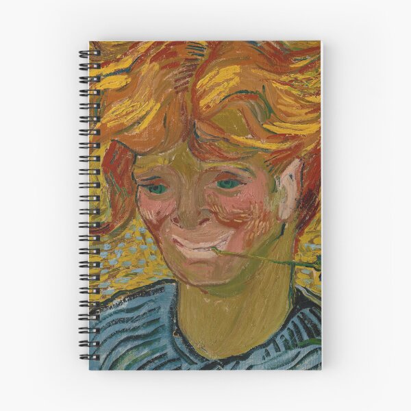 Item preview, Jeune Homme Au Bleuet by Vincent van Gogh: Bold Post Impressionist Portrait designed and sold by artofuniverse.