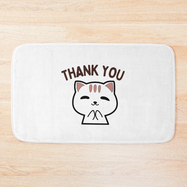 Item preview, Cute Thank You Cat Sticker – Kawaii Grateful Kitty designed and sold by sochadesigner.