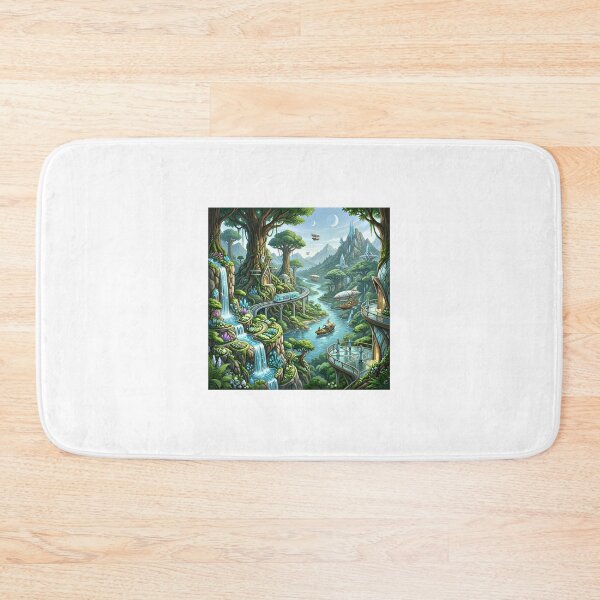 Item preview, Futuristic Elven Valley - Eco-City Fantasy Landscape designed and sold by M.O.K..
