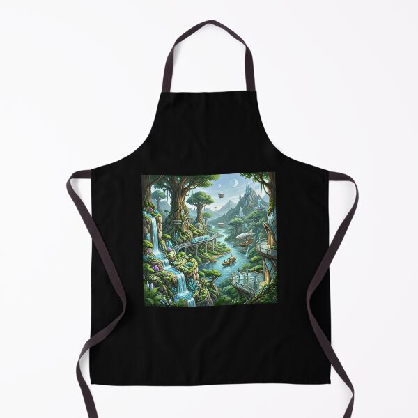 Item preview, Futuristic Elven Valley - Eco-City Fantasy Landscape designed and sold by M.O.K..
