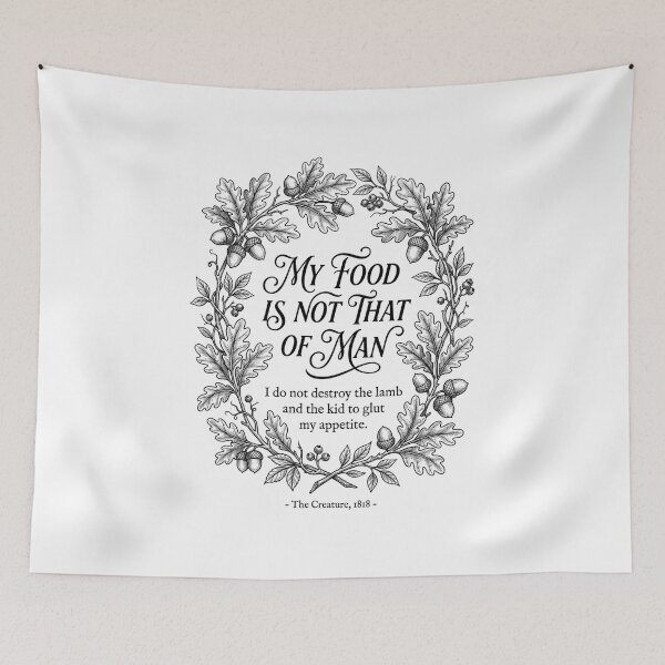 Item preview, My Food Is Not That Of Man Frankenstein Creature Quote designed and sold by Fenay Designs.