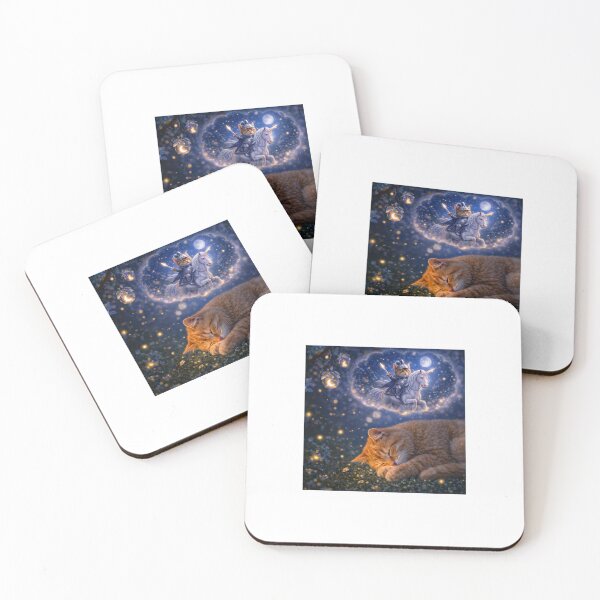 Item preview, Sleeping Cat Dreaming of Magical World designed and sold by LovelyCatGalaxy.
