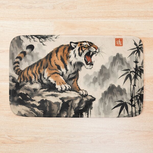 Item preview, Roaring Tiger on Cliffside designed and sold by cuprum.