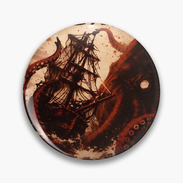 Item preview, 深海の怪物 - Vintage Japanese Kraken Woodblock designed and sold by Timelyrelic.