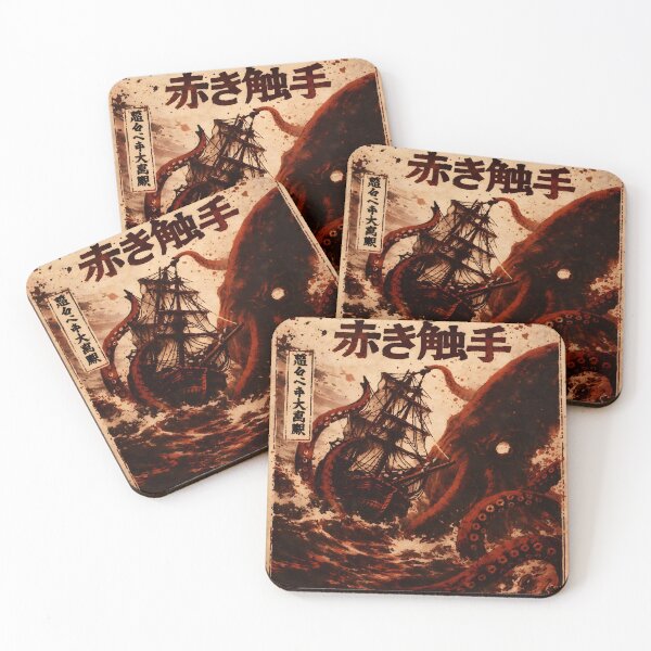 Item preview, 深海の怪物 - Vintage Japanese Kraken Woodblock designed and sold by Timelyrelic.