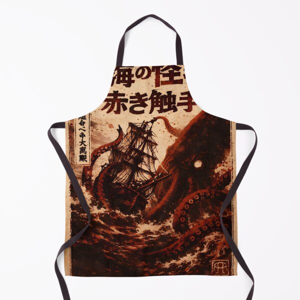 Item preview, 深海の怪物 - Vintage Japanese Kraken Woodblock designed and sold by Timelyrelic.