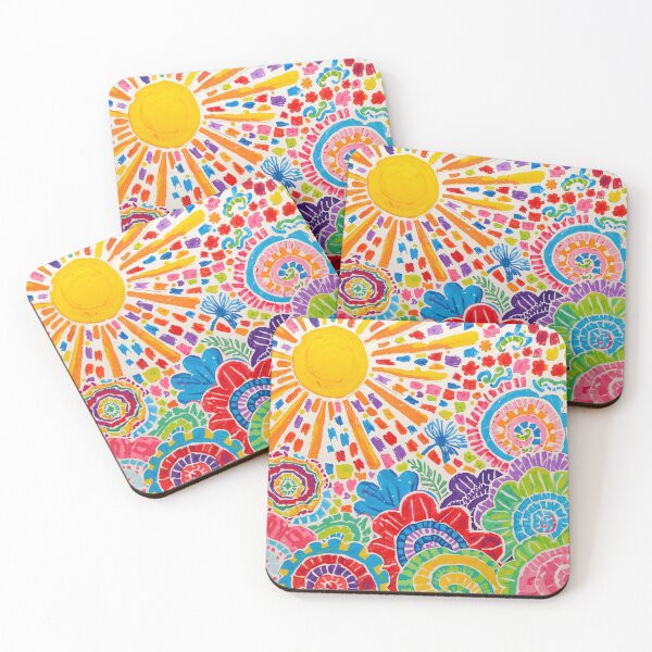 Item preview, Sunburst Garden – Abstract Colorful Floral Pattern designed and sold by EchoPrints7.