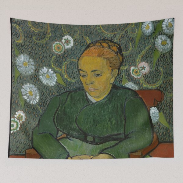 Item preview, La Berceuse Portrait of Madame Roulin by Vincent van Gogh: Floral Portrait Poster designed and sold by artofuniverse.