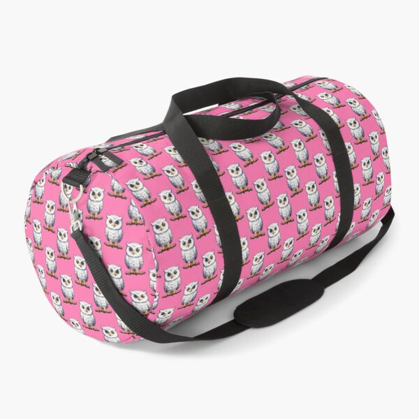 Item preview, Cute Little White Owls - Pink  designed and sold by PatternTitan.
