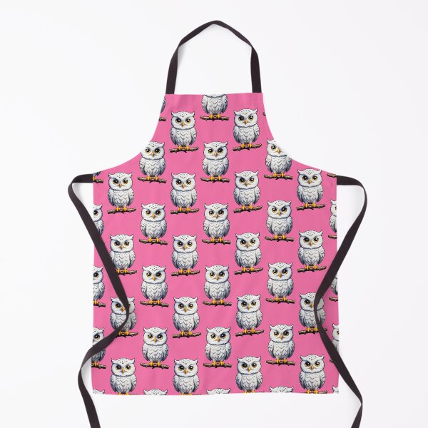 Item preview, Cute Little White Owls - Pink designed and sold by PatternTitan.