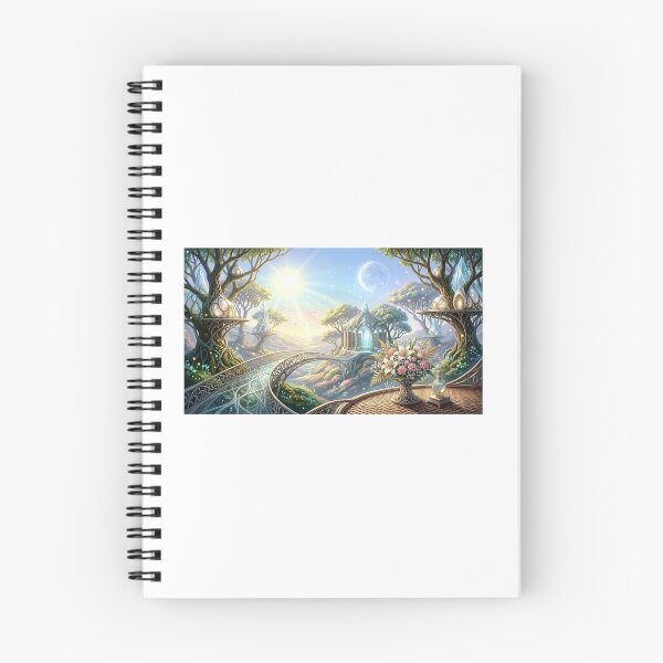 Aperçu de l'œuvre Sanctuaire elfique céleste - Paysage fantastique et onirique créée et vendue par M.O.K..