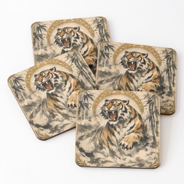Item preview, Vintage Wild Tiger Poster designed and sold by cuprum.