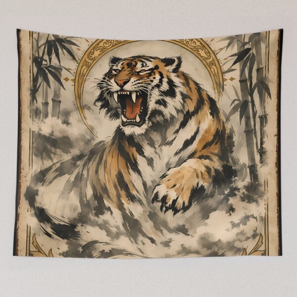 Item preview, Vintage Wild Tiger Poster designed and sold by cuprum.