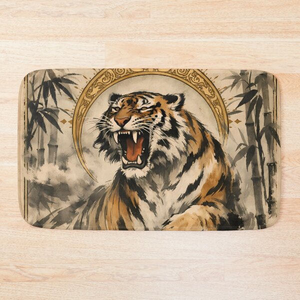 Item preview, Vintage Wild Tiger Poster designed and sold by cuprum.