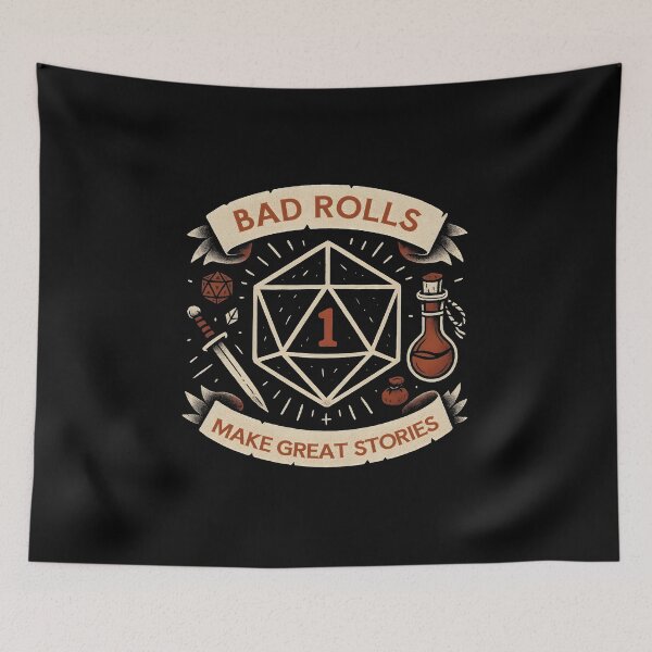Item preview, Bad rolls make great stories designed and sold by Boardgameo.