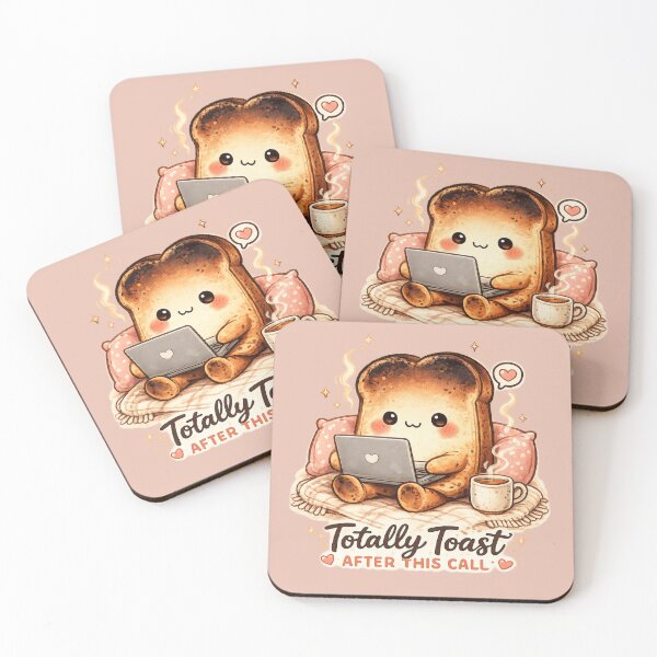 Item preview, Cute Toast Laptop Kawaii - Totally Toast After This Call | Cozy Work From Home Humor designed and sold by PopCulturePixel.