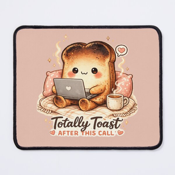 Item preview, Cute Toast Laptop Kawaii - Totally Toast After This Call | Cozy Work From Home Humor designed and sold by PopCulturePixel.