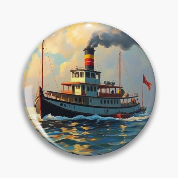 Item preview, A steamer on Lake Erie. designed and sold by oldMastersofart.