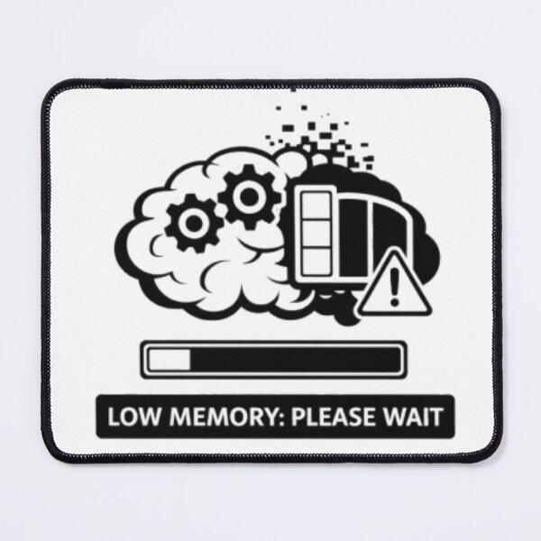 Item preview, Low Memory Brain – Funny Overthinking Humor Design designed and sold by MS-DesignArt.