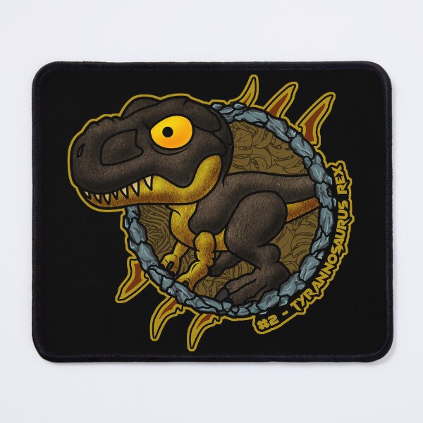 Item preview, Pocket Dinosaur T-Rex #02 – Cute Chibi Tyrannosaurus Rex Badge | Mini Prehistoric Predator Design designed and sold by Grimtech Workshop.