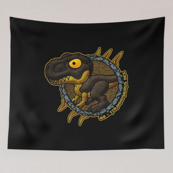 Item preview, Pocket Dinosaur T-Rex #02 – Cute Chibi Tyrannosaurus Rex Badge | Mini Prehistoric Predator Design designed and sold by Grimtech Workshop.