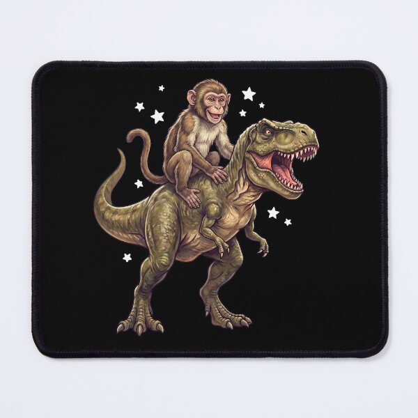 Item preview, Funny Monkey Riding T Rex Dinosaur Animal Lover designed and sold by TerryConnells.