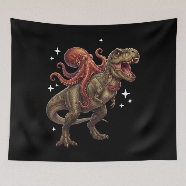 Item preview, Funny Octopus Riding T Rex Dinosaur Animal Lover designed and sold by TerryConnells.