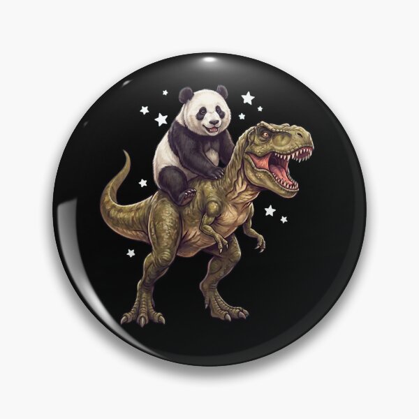 Item preview, Funny Panda Riding T Rex Dinosaur Animal Lover designed and sold by TerryConnells.