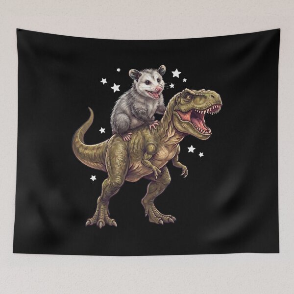 Item preview, Funny Opossum Riding T Rex Dinosaur Animal Lover designed and sold by TerryConnells.