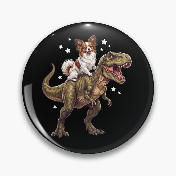 Item preview, Funny Papillon Riding T Rex Dinosaur Dog Lover designed and sold by TerryConnells.