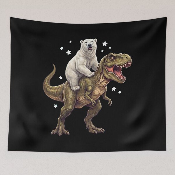 Item preview, Funny Polar Bear Riding T Rex Dinosaur Animal Lover designed and sold by TerryConnells.